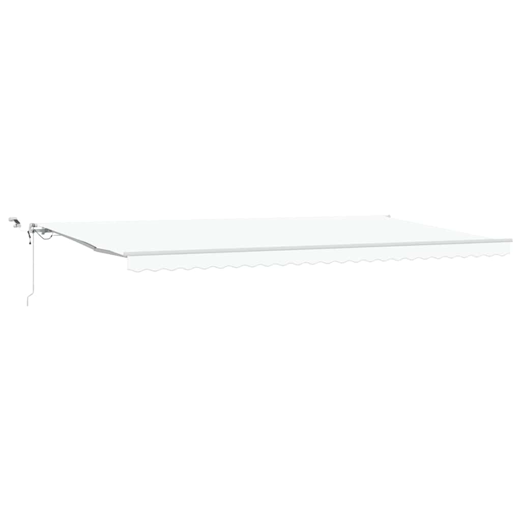 Skrovita tenda Bijelo 600 × 300 cm Poliester i metal