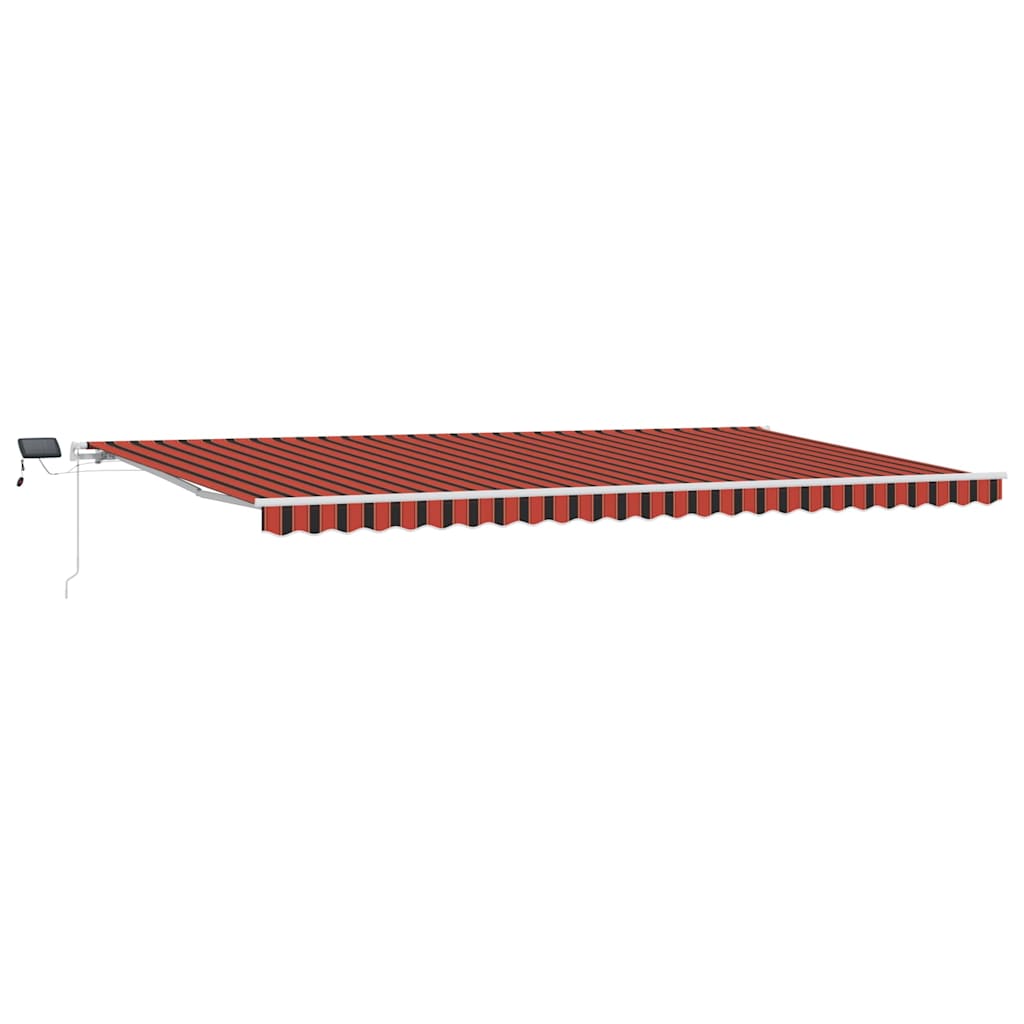 Skrovita tenda narančasta i smeđa 600 × 350 cm Tkanina i čelik