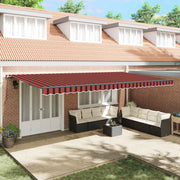 Skrovita tenda narančasta i smeđa 600 × 350 cm