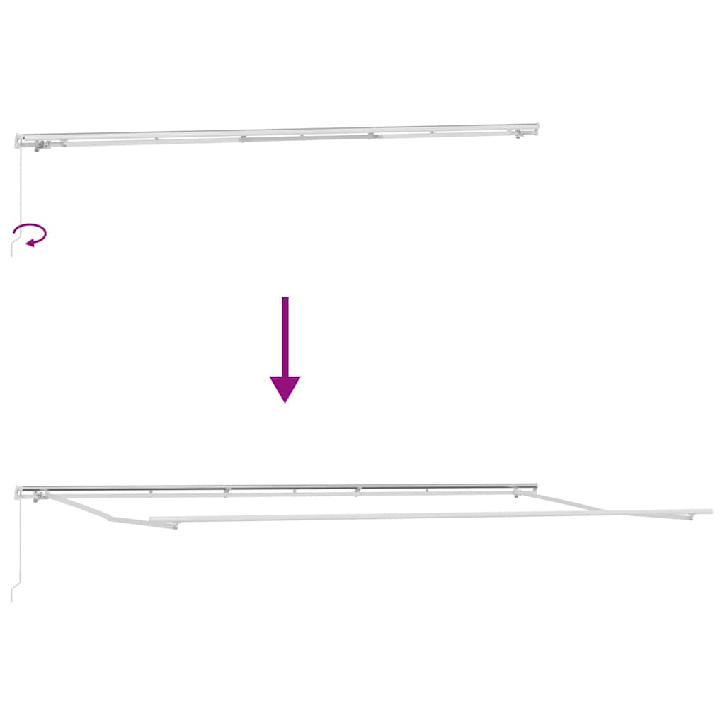 Skrovita tenda Žuta i narančasta 600 × 350 cm
