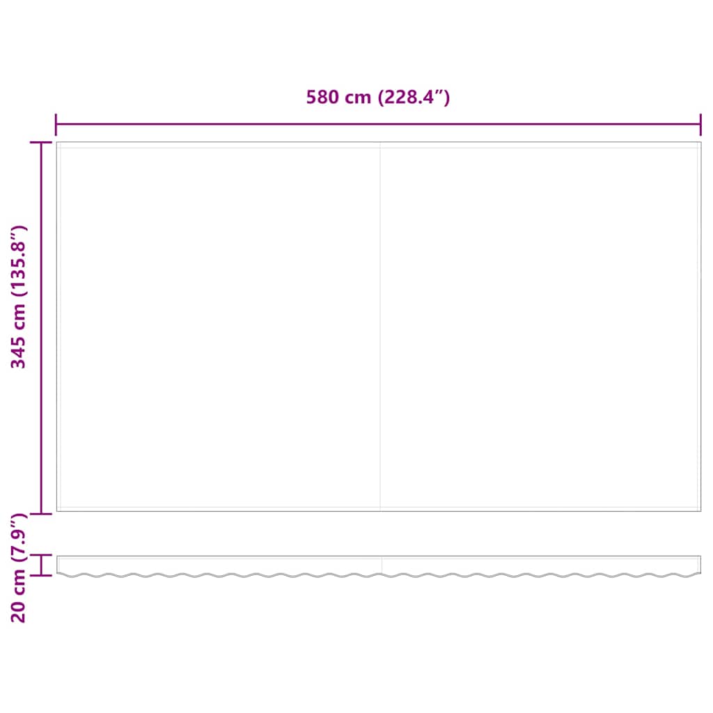 Skrovita tenda Žuta i narančasta 600 × 350 cm