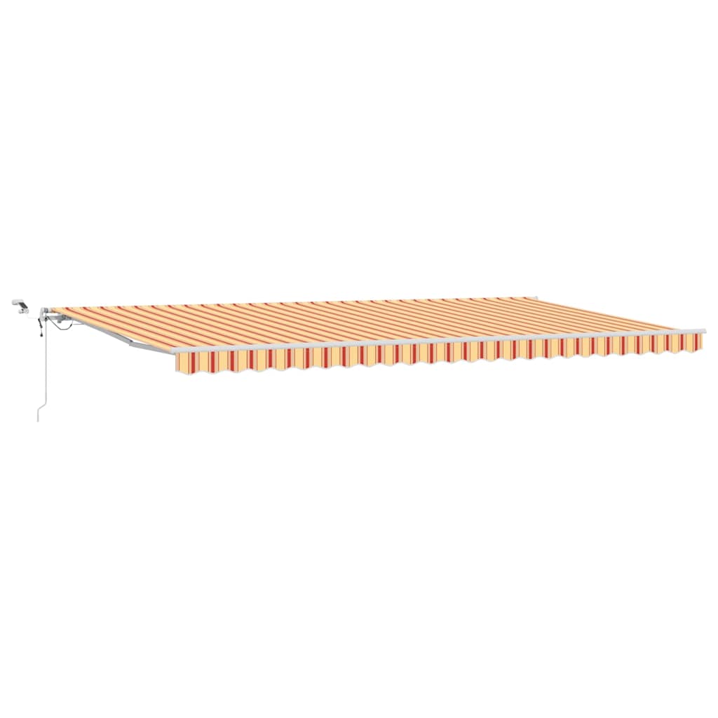 Skrovita tenda Žuta i narančasta 600 × 350 cm Poliester i metal