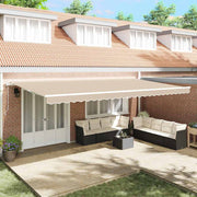 Povlačivi tende Bež 600 × 350 cm Tkanina i Aluminij