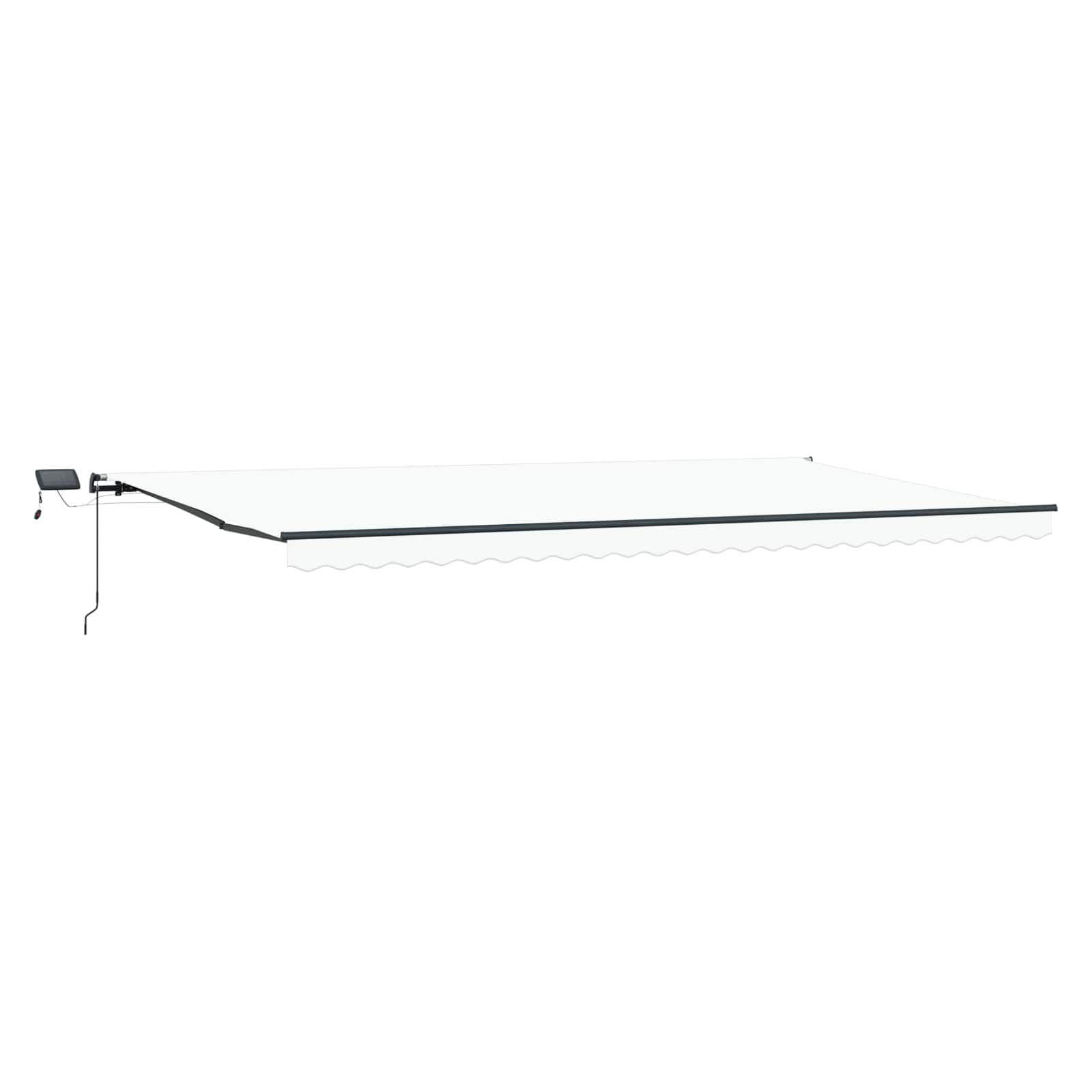 Povlačivi tende Bijela 600 × 350 cm Tkanina i Aluminij