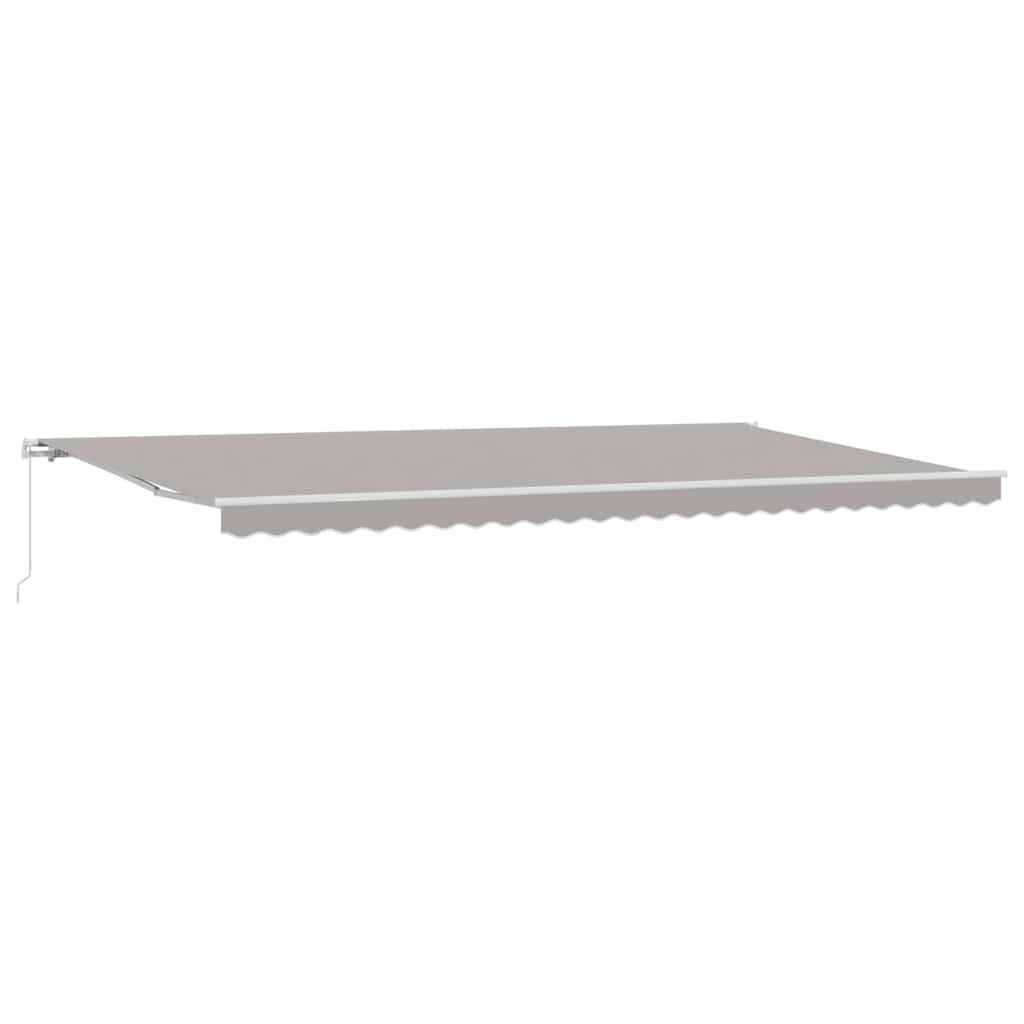 Skrovita tenda Svijetlo siva 600 × 350 cm Poliester i aluminij