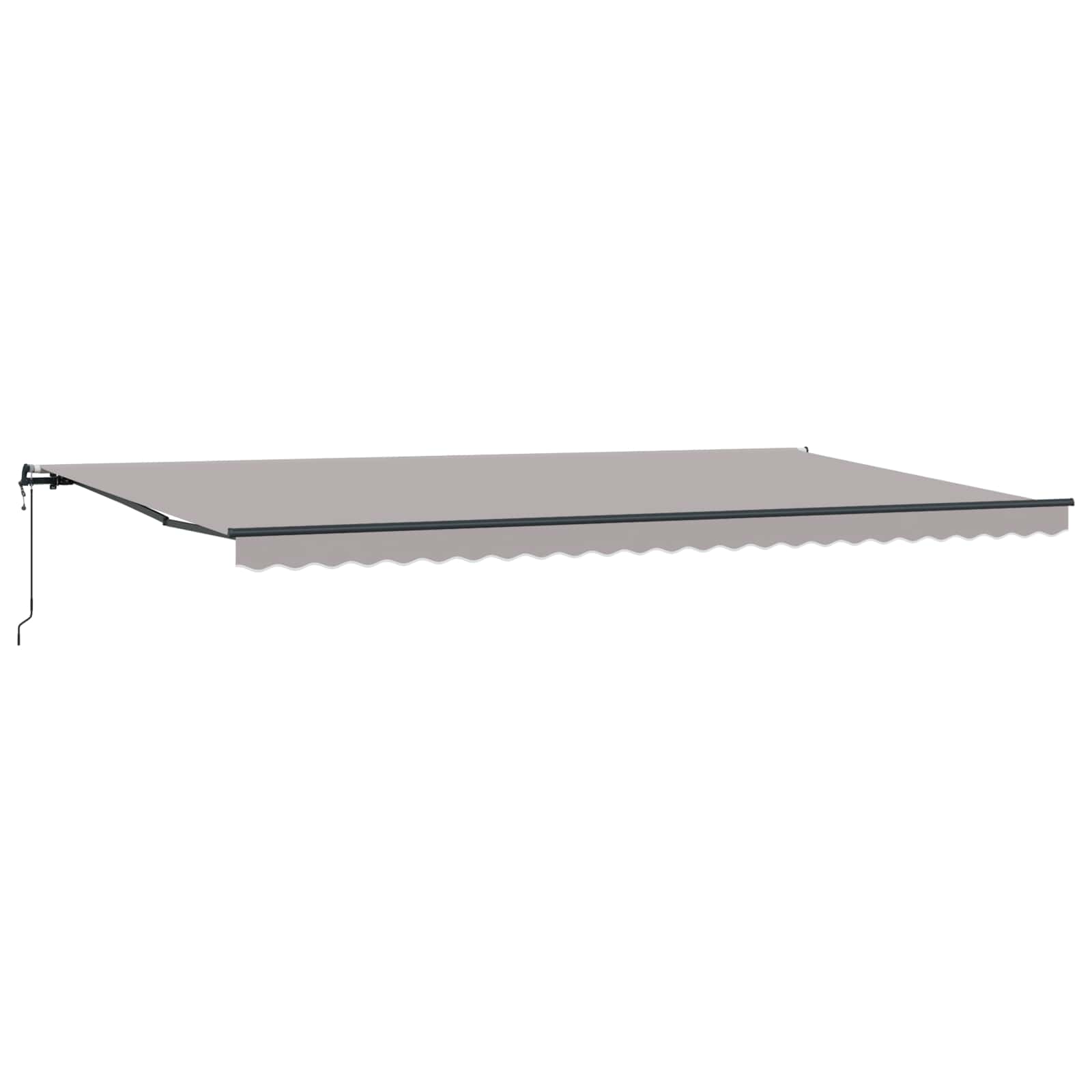 Skrovita tenda Svijetlo siva 600 × 350 cm Tkanina i Aluminij