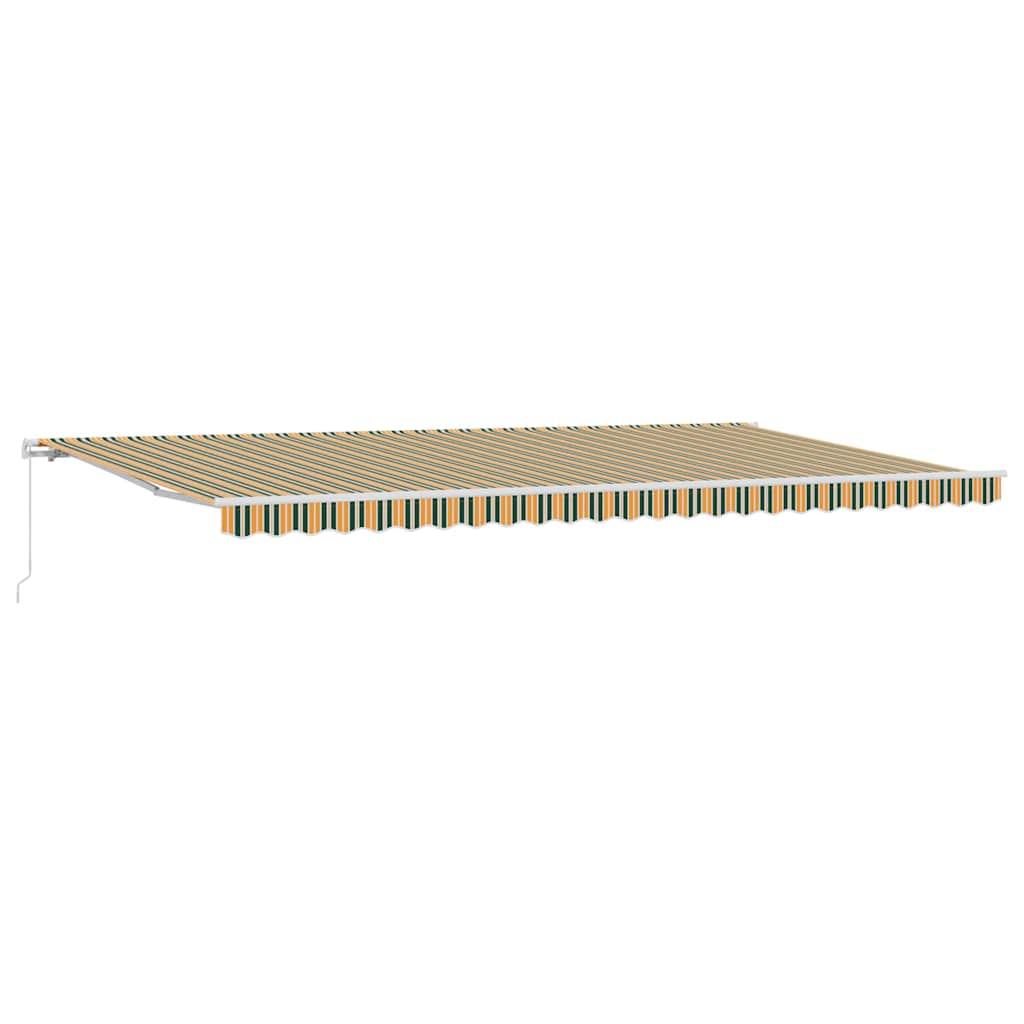 Skrovita tenda Šareni 600 × 350 cm Poliester i aluminij