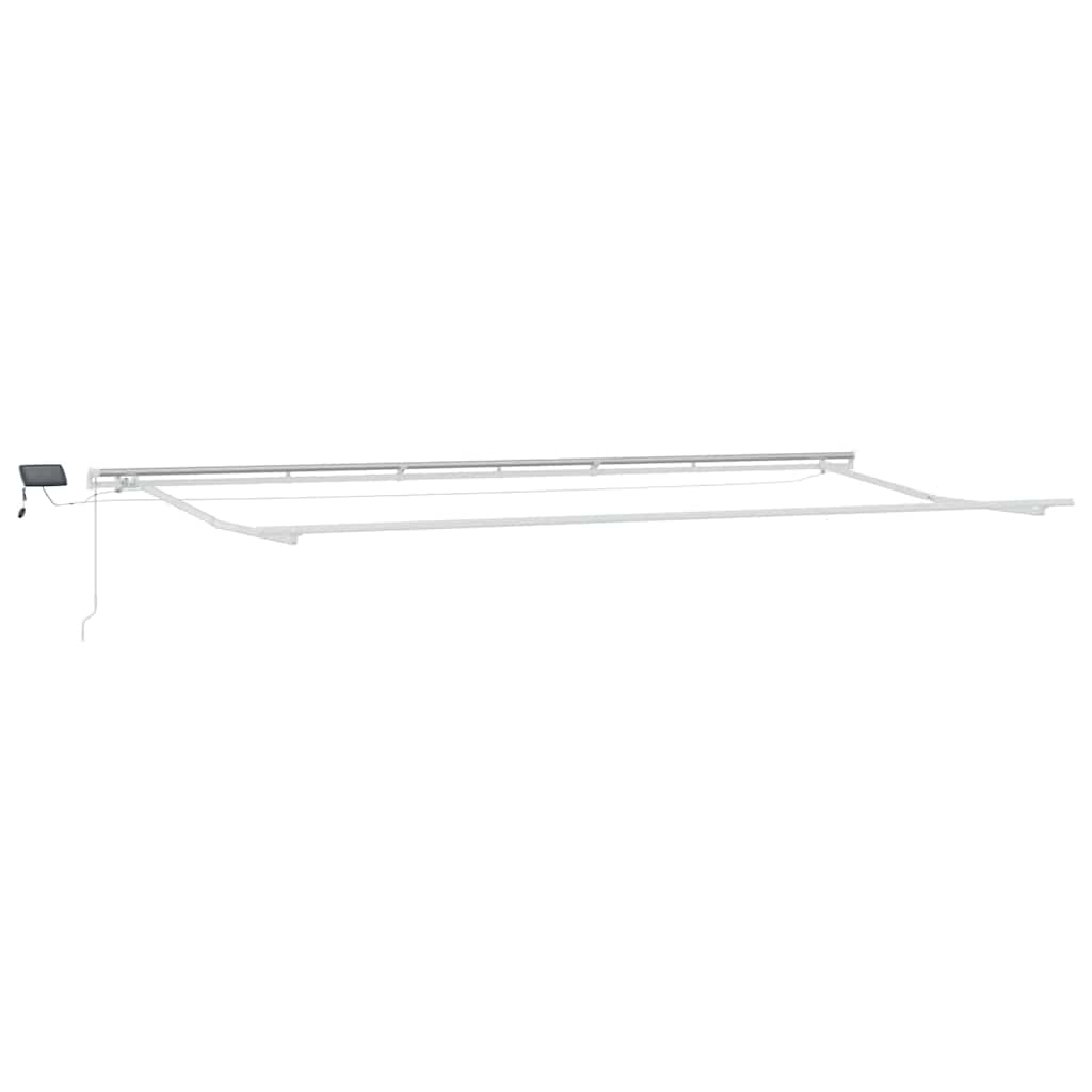 Skrovita tenda Zelena i žuta 600 × 350 cm Tkanina i čelik