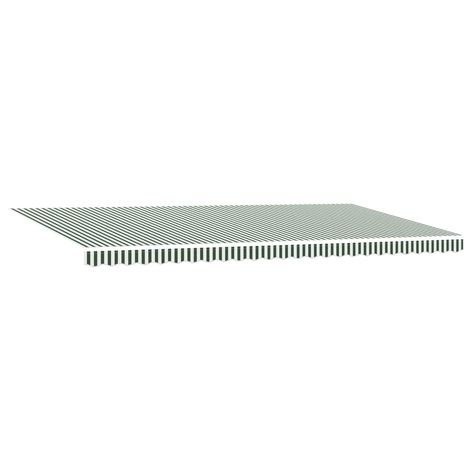 Povlačivi tende Zelena i bijela 600 × 350 cm Tkanina i Aluminij