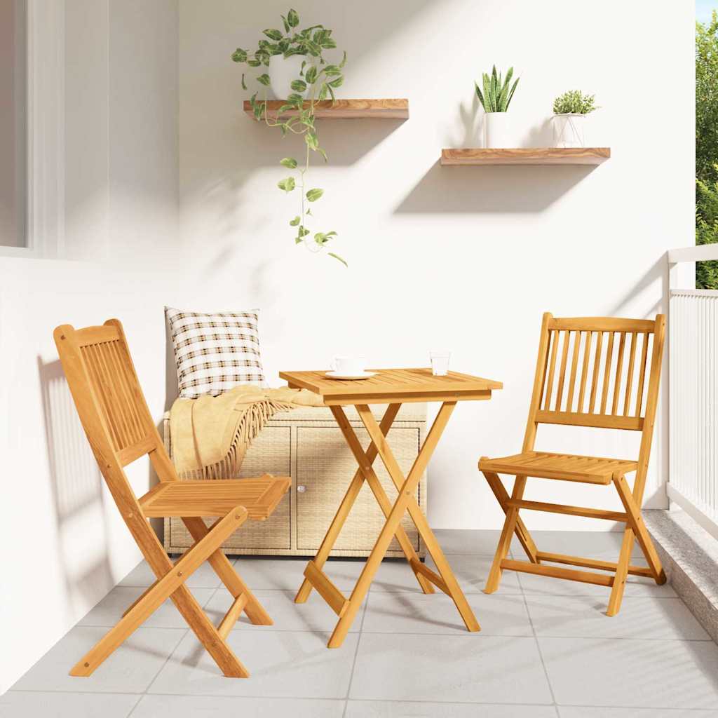 Bistro set za vrt 3 pcs Smeđa Čvrsto drvo akacije