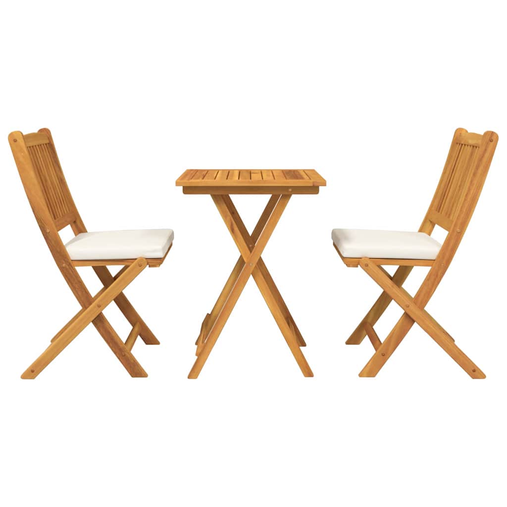 Bistro set za vrt 3 pcs Smeđa Čvrsto drvo akacije