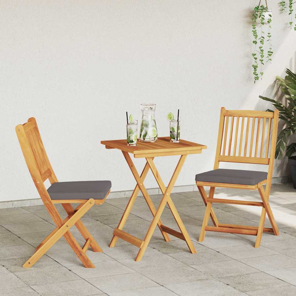 Bistro set za vrt 3 pcs Smeđa Čvrsto drvo akacije