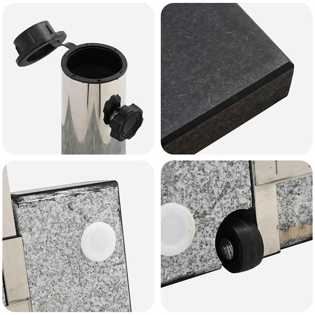 Baza za suncobran Crna 41 x 41 x 37 cm Granit