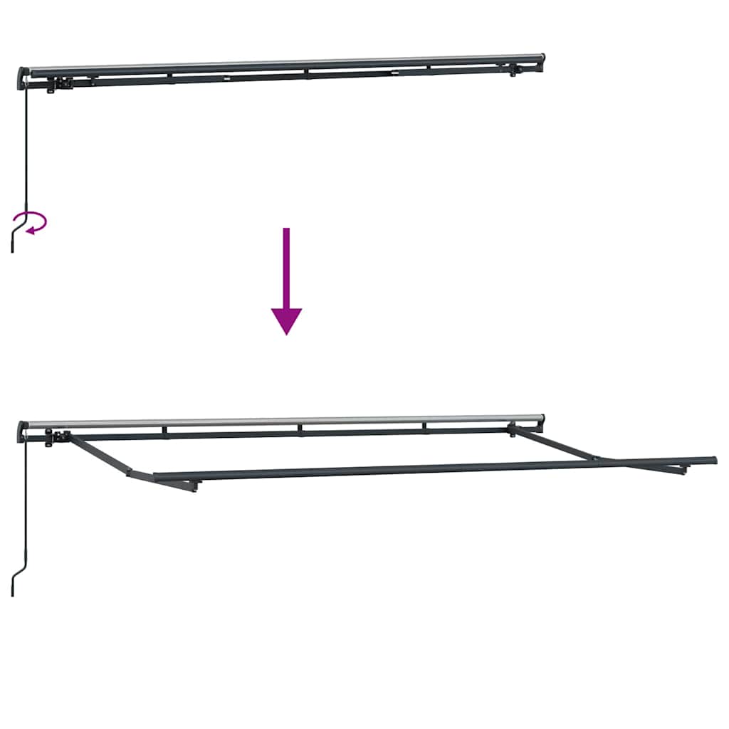 Okvir tende Antracit 4 x 2 m Metal