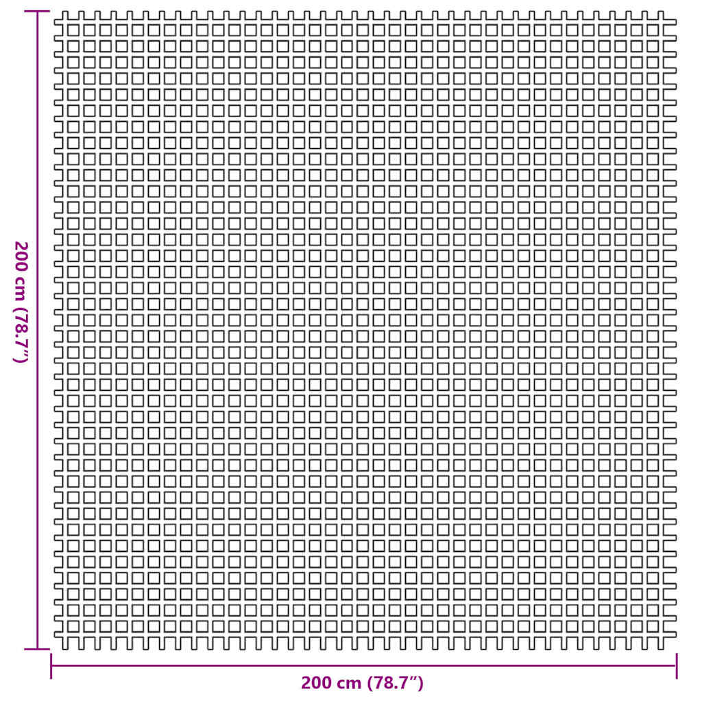 Teppi za šator Plava 200 x 200 cm Poliester