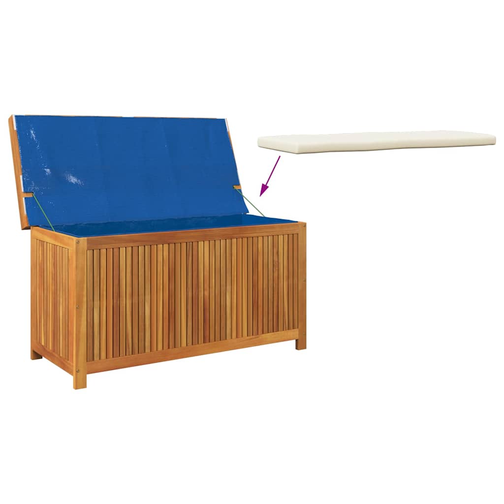 Vanjska kutija za jastuke 113x50x60,5 cm masivno drvo bagrema