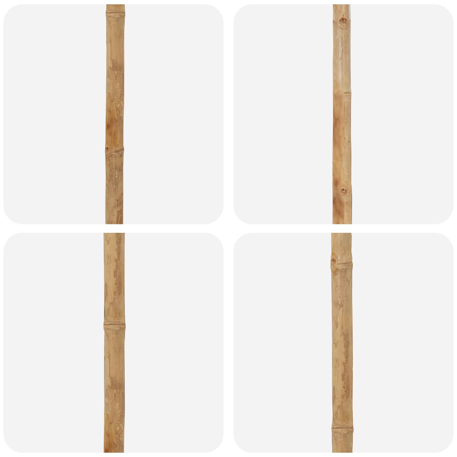 Vrtni suncobran Krem bijela Ø 270 x 260 cm bambus