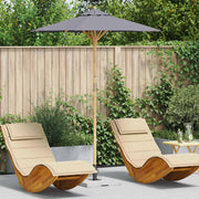 Vrtni suncobran Tamno siva Ø 180 x 230 cm bambus