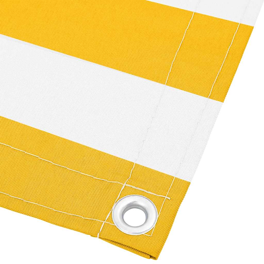 Balkonska pregrada žuto-bijele pruge 90x1000 cm