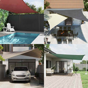 Jedro za sjenu od sunca tamnozeleno 7x5x5 m 100% poliester oxford