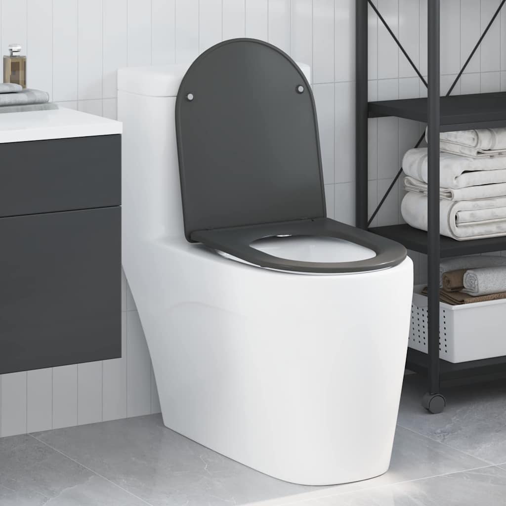 WC daska Antracit 47 x 36 x 3,4 cm Duroplast