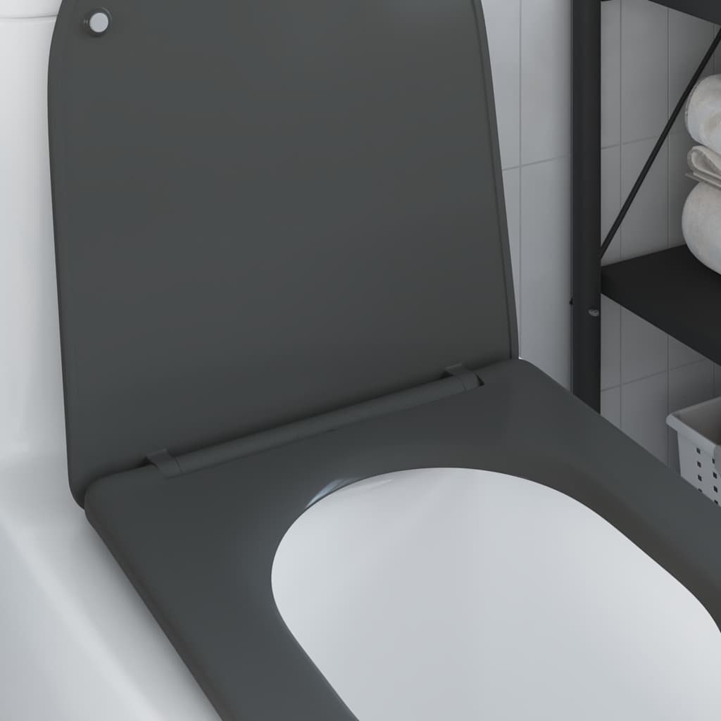 WC daska Antracit 47 x 36 x 3,4 cm Duroplast