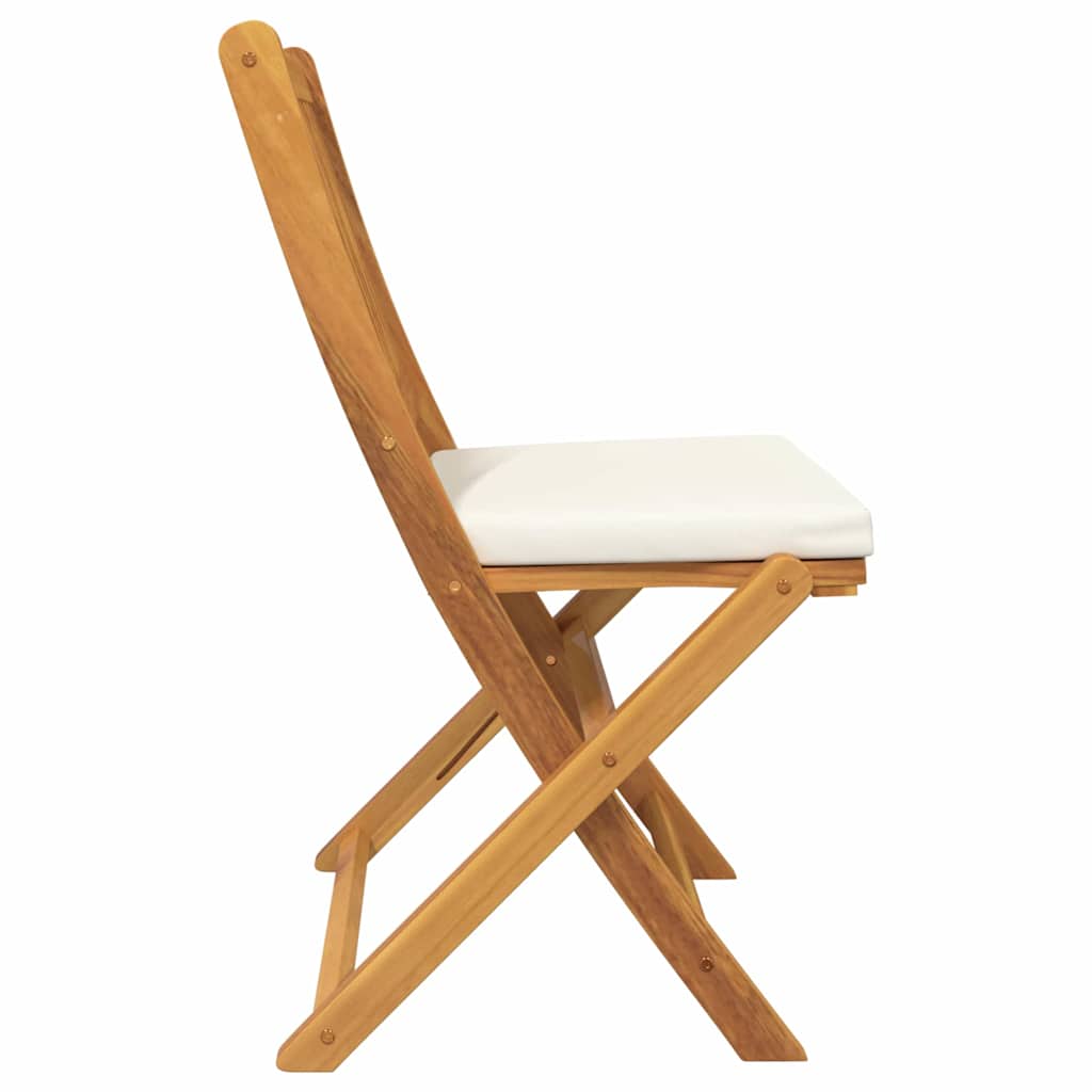 Sklopiva stolica s jastukom 4 pcs Bijelo 49 x 57,5 x 92 cm