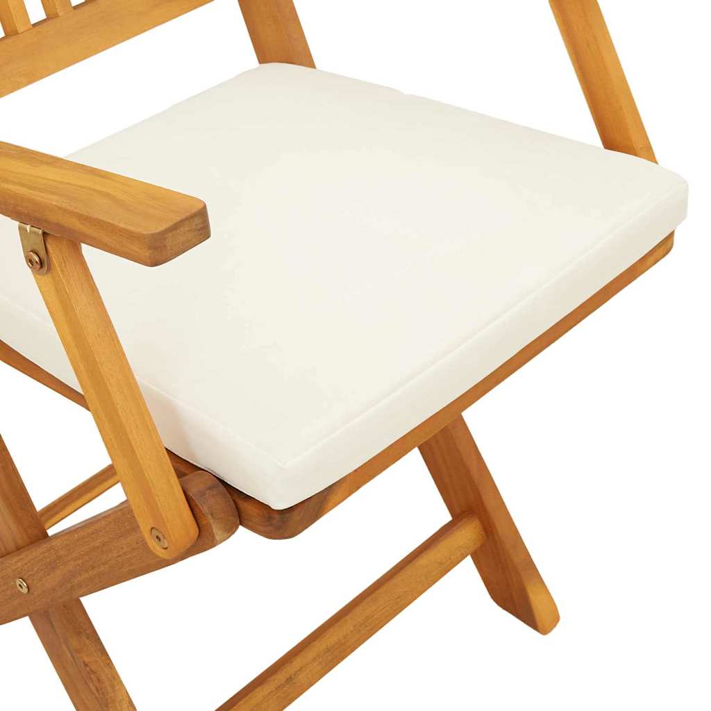 Sklopiva stolica s jastukom 6 pcs Bijelo 49 x 57,5 x 92 cm
