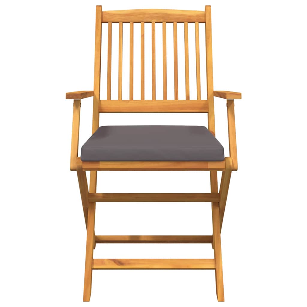 Sklopiva stolica s jastukom 6 pcs Siva 49 x 57,5 x 92 cm