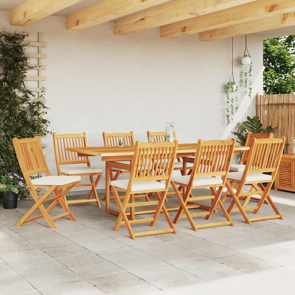 Sklopiva stolica s jastukom 8 pcs Bijelo 49 x 57,5 x 92 cm