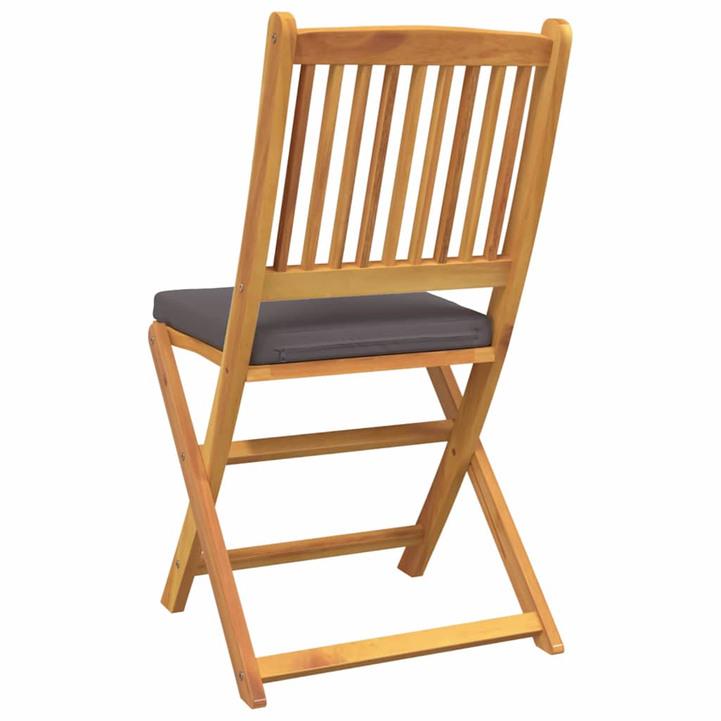 Sklopiva stolica s jastukom 8 pcs Siva 49 x 57,5 x 92 cm
