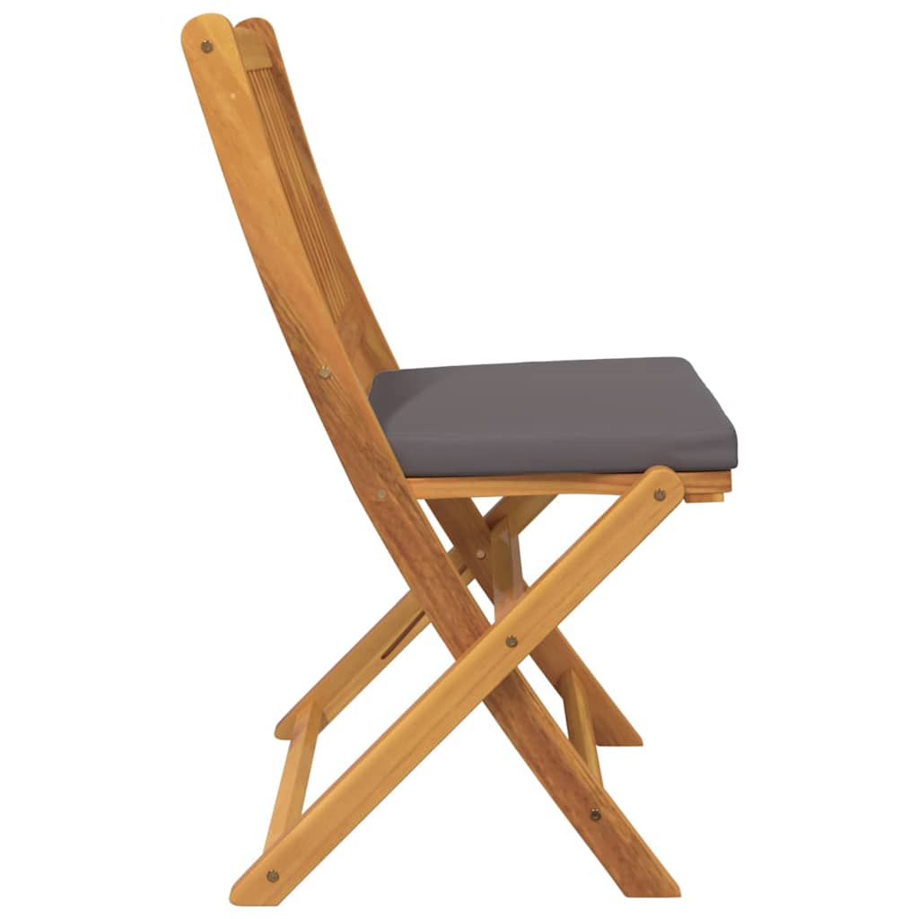 Sklopiva stolica s jastukom 8 pcs Siva 49 x 57,5 x 92 cm