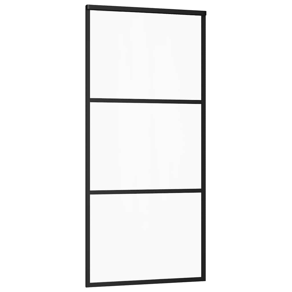 Klizna vrata s priborom 90 x 205 cm od ESG stakla i aluminija