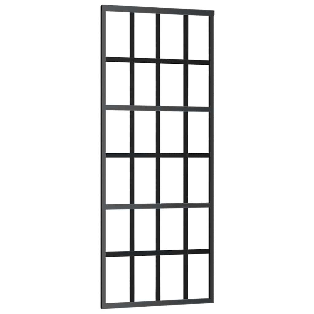 Klizna vrata s priborom 76 x 205 cm od ESG stakla i aluminija