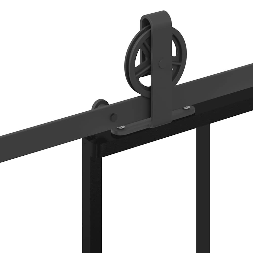 Klizna vrata s priborom 90 x 205 cm od ESG stakla i aluminija