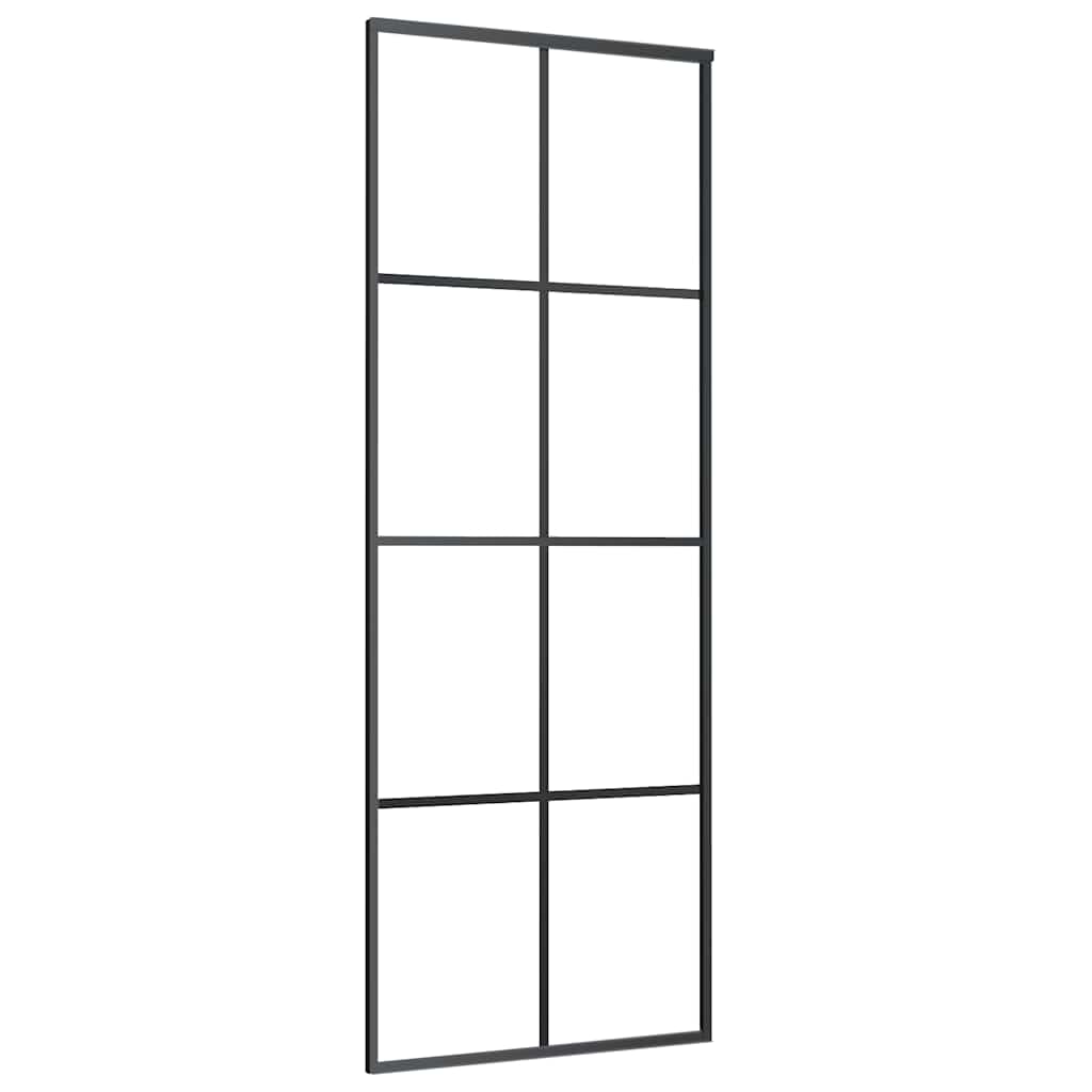 Klizna vrata s priborom 76 x 205 cm od ESG stakla i aluminija