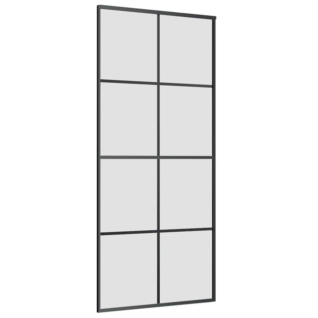 Klizna vrata s priborom 90 x 205 cm od ESG stakla i aluminija