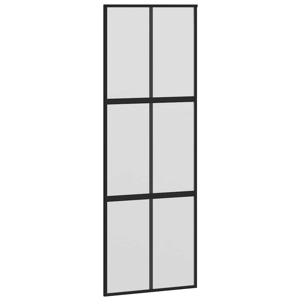 Klizna vrata s priborom 76 x 205 cm kaljeno staklo i aluminij