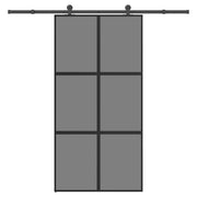 Klizna vrata s priborom 102,5x205 cm kaljeno staklo i aluminij