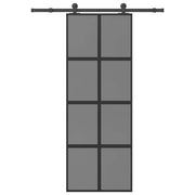 Klizna vrata s priborom 76 x 205 cm kaljeno staklo i aluminij