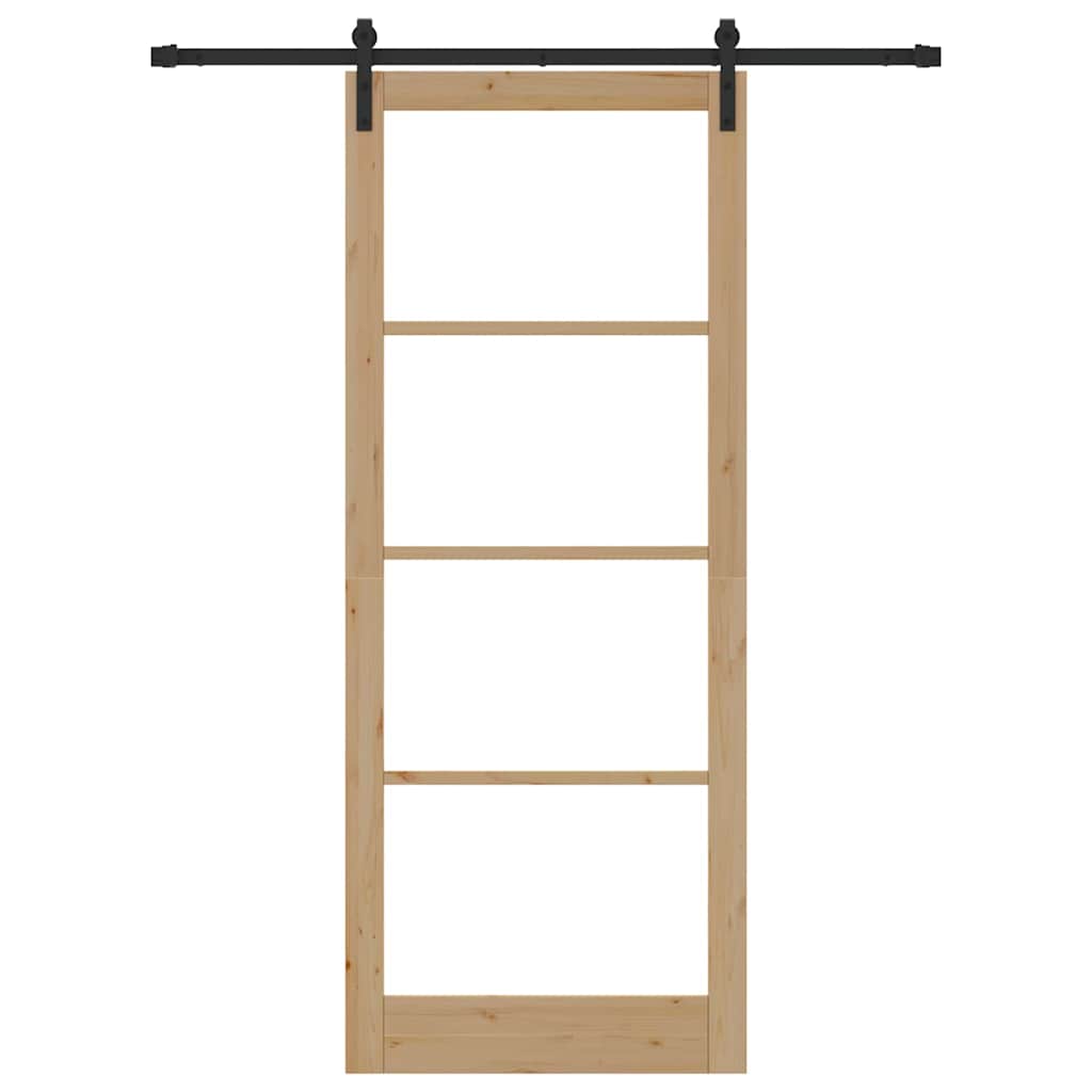 Klizna vrata ORKDAL Prirodna i crna 93 x 232 cm