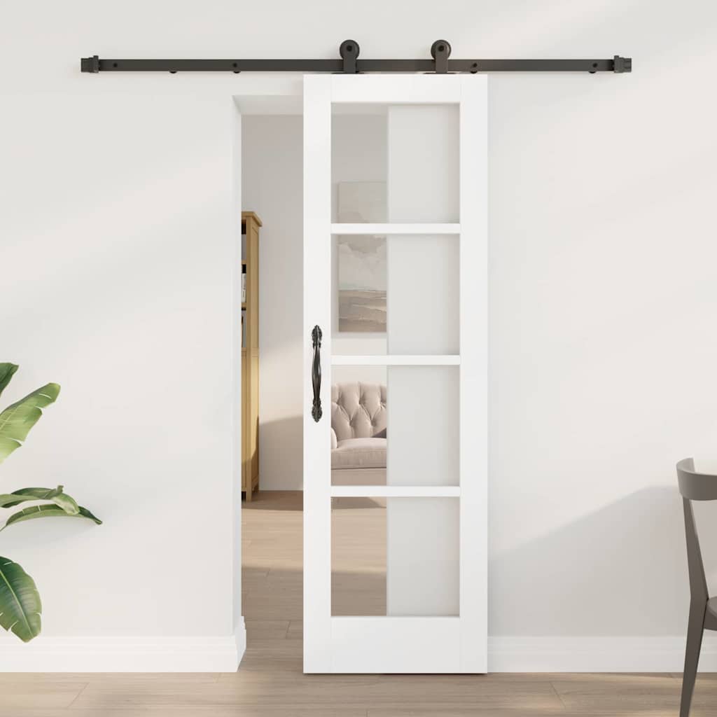 Klizna vrata ORKDAL 61 x 198,5 cm Masivna borovina i staklo