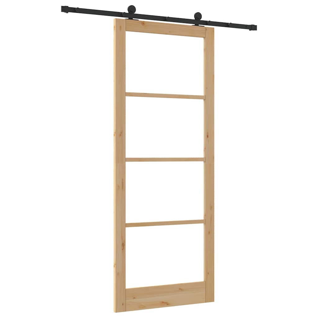 Klizna vrata ORKDAL Prirodna i crna 93 x 232 cm