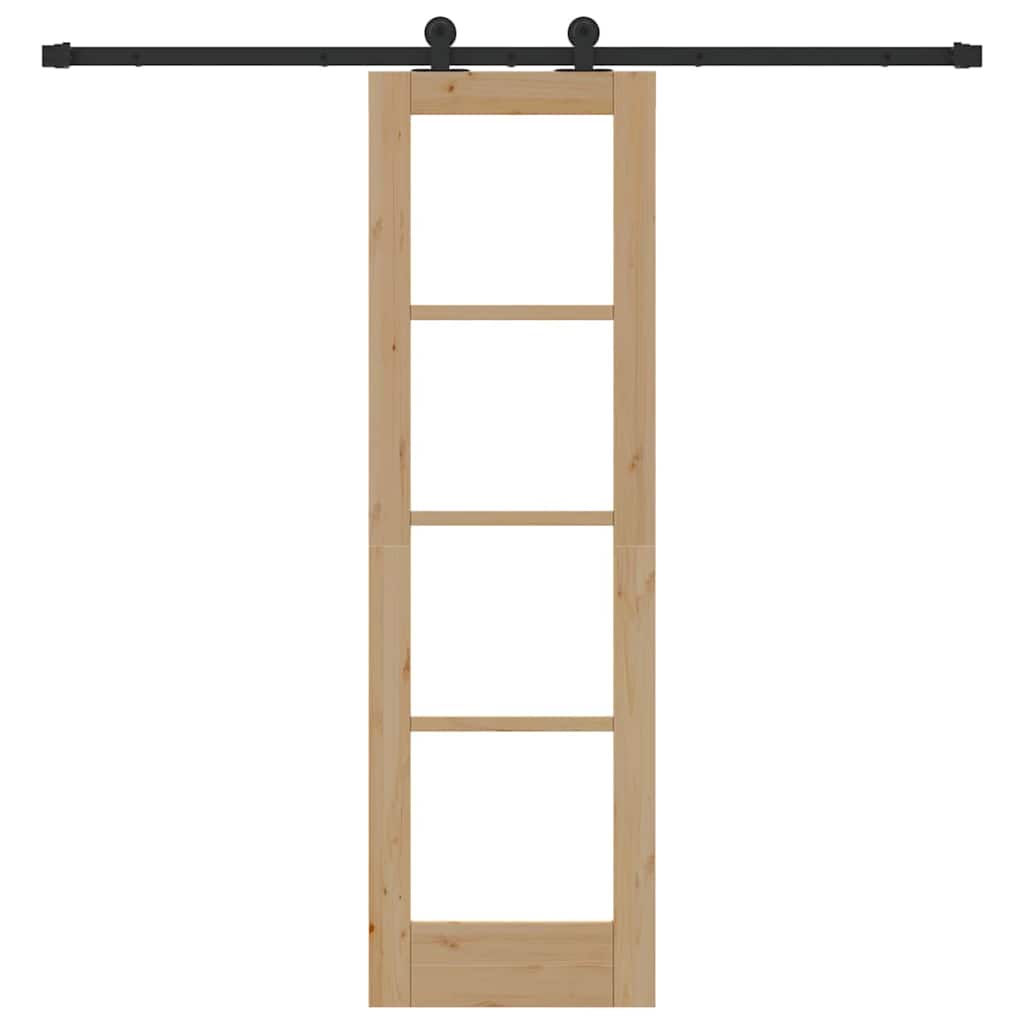 Klizna vrata ORKDAL 61 x 198,5 cm Masivna borovina i staklo