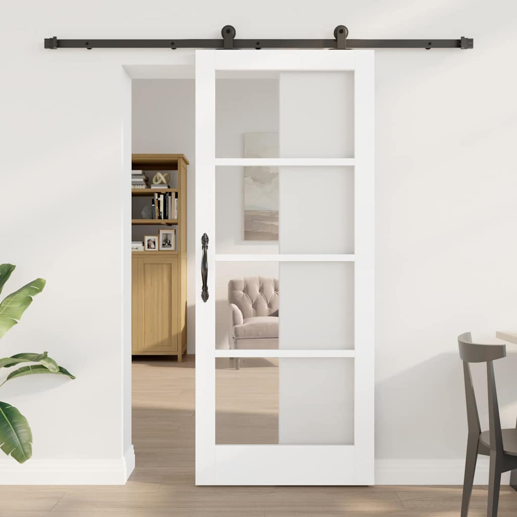 Klizna vrata ORKDAL 83 x 202 cm Masivna borovina i staklo