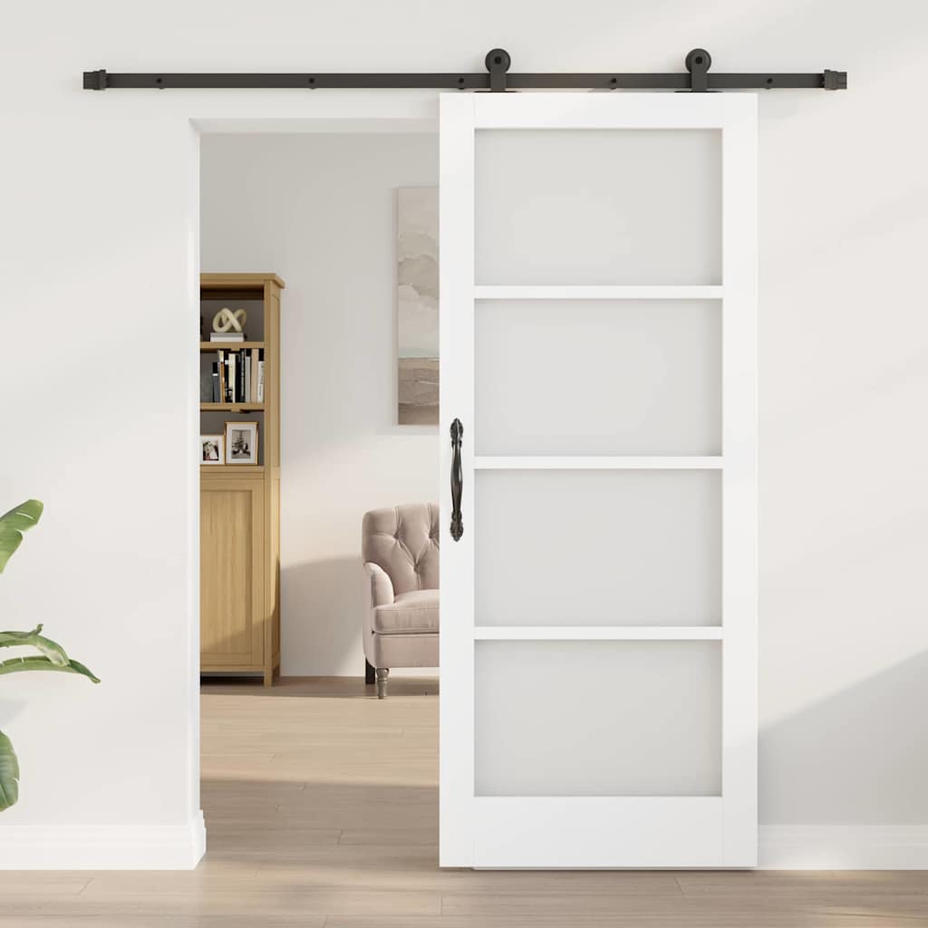 Klizna vrata ORKDAL 83 x 202 cm Masivna borovina i staklo