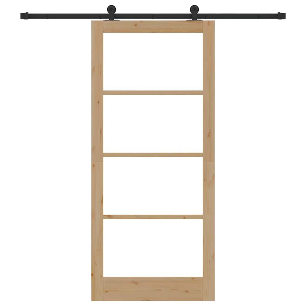 Klizna vrata ORKDAL Prirodna i crna 93 x 211 cm