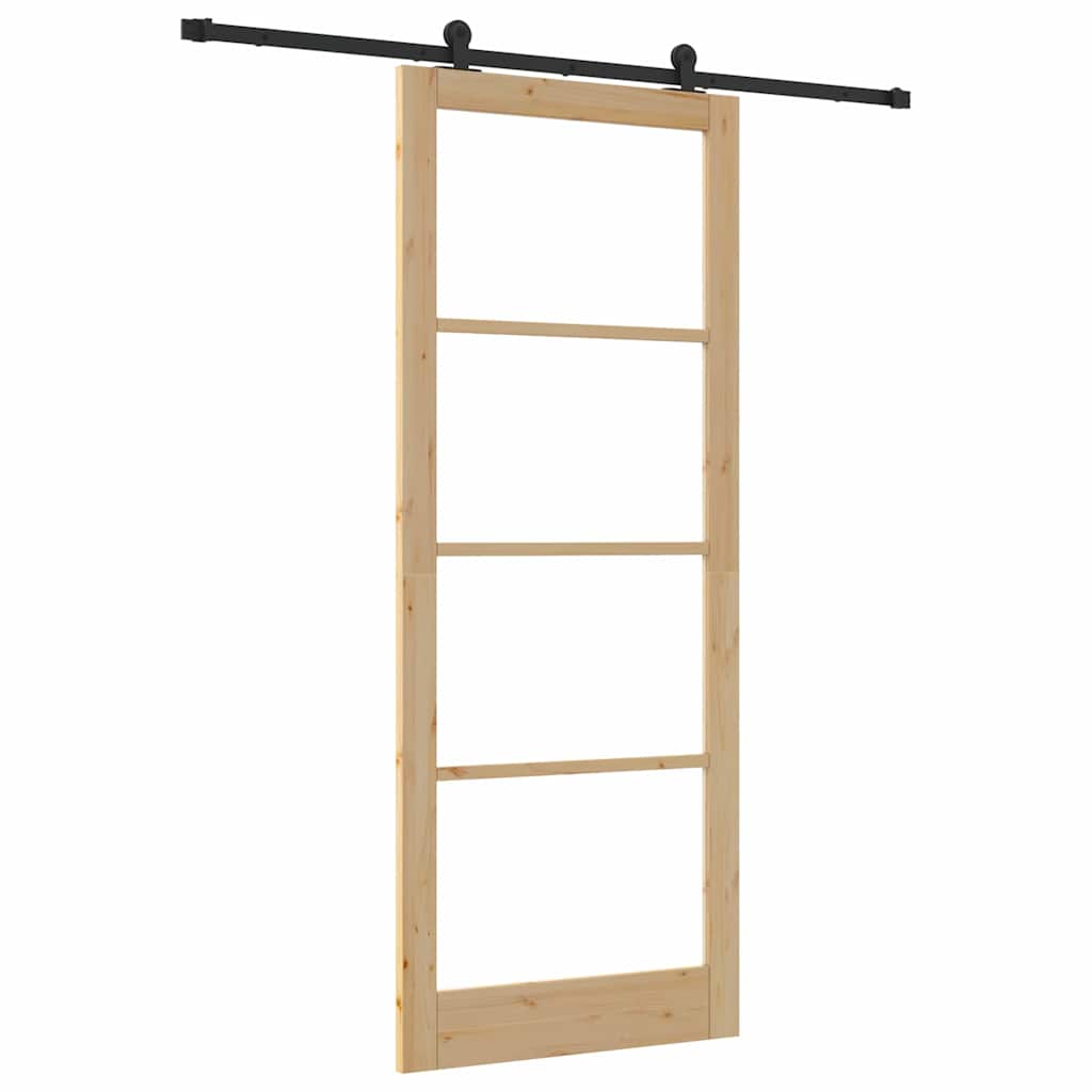 Klizna vrata ORKDAL Prirodna i crna 93 x 232 cm