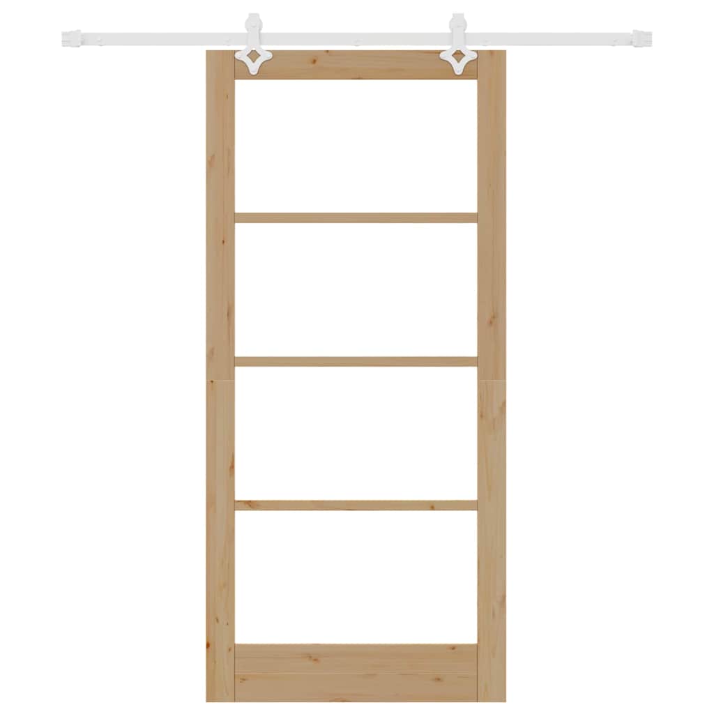 Klizna vrata Prirodna 93 x 202 cm Masivna borovina i staklo