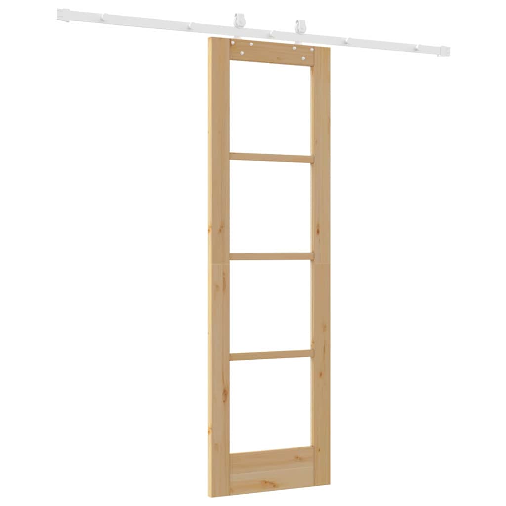 Klizna vrata Prirodna 61 x 198,5 cm Masivna borovina i staklo